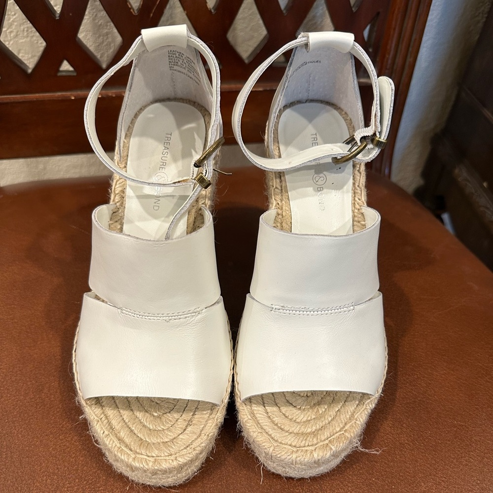 Treasure &Bond White Platform Shoes